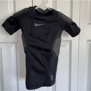 Nike Pro Hyper Strong Compression Black Padded Football Shirt size Youth Medium